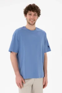 US Polo Assn. Men Oversized Fit Crew Neck Dark Blue T-Shirt - Image 2