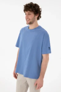 US Polo Assn. Men Oversized Fit Crew Neck Dark Blue T-Shirt - Image 4