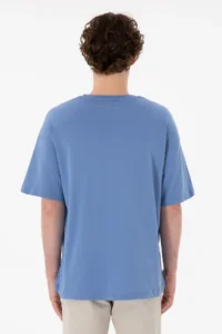 US Polo Assn. Men Oversized Fit Crew Neck Dark Blue T-Shirt - Image 6