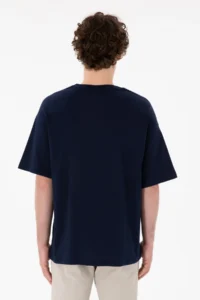 US Polo Assn. Men Oversized Fit Crew Neck Navy Blue T-Shirt - Image 6