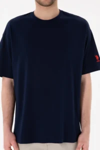 US Polo Assn. Men Oversized Fit Crew Neck Navy Blue T-Shirt - Image 7