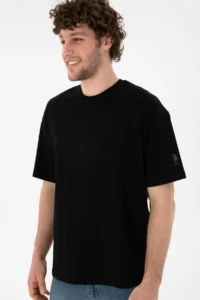 US Polo Assn. Men Oversized Fit Crew Neck Black T-Shirt - Image 4