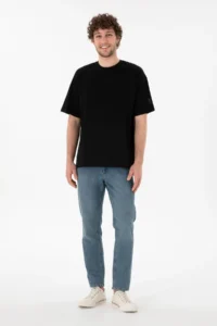 US Polo Assn. Men Oversized Fit Crew Neck Black T-Shirt - Image 5