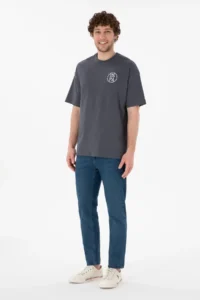US Polo Assn. Men Oversized Fit Crew Neck Anthracite T-Shirt - Image 5