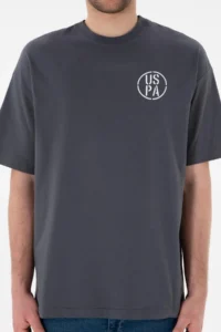US Polo Assn. Men Oversized Fit Crew Neck Anthracite T-Shirt - Image 7