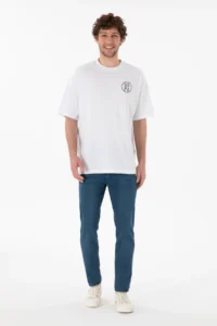 US Polo Assn. Men Oversized Fit Crew Neck White T-Shirt - Image 5