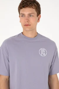 US Polo Assn. Men Oversized Fit Crew Neck Gray T-Shirt - Image 4