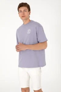 US Polo Assn. Men Oversized Fit Crew Neck Gray T-Shirt - Image 5