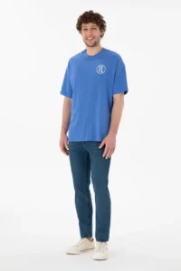 US Polo Assn. Men Oversized Fit Crew Neck Indigo T-Shirt - Image 5