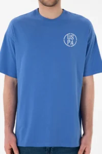 US Polo Assn. Men Oversized Fit Crew Neck Indigo T-Shirt - Image 7