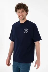 US Polo Assn. Men Oversized Fit Crew Neck Navy Blue T-Shirt - Image 4