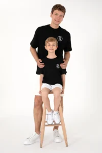 US Polo Assn. Men Oversized Fit Crew Neck Black T-Shirt