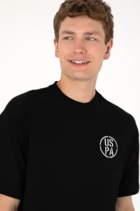 US Polo Assn. Men Oversized Fit Crew Neck Black T-Shirt - Image 4