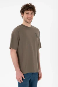US Polo Assn. Men Oversized Fit Crew Neck Mink T-Shirt - Image 2