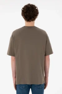 US Polo Assn. Men Oversized Fit Crew Neck Mink T-Shirt - Image 6