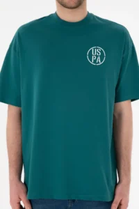 US Polo Assn. Men Oversized Fit Crew Neck Dark Green T-Shirt - Image 7