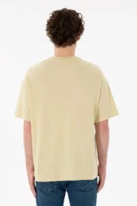 US Polo Assn. Men Oversized Fit Crew Neck Light Khaki T-Shirt - Image 6