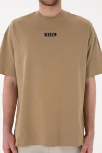 US Polo Assn. Men Oversized Fit Crew Neck Khaki T-Shirt - Image 7
