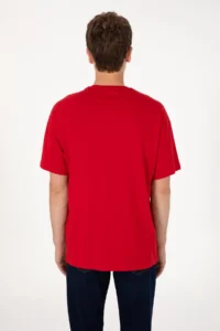 US Polo Assn. Men Oversized Fit Crew Neck Red T-Shirt - Image 7