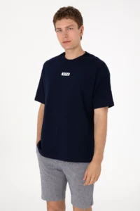 US Polo Assn. Men Oversized Fit Crew Neck Navy Blue T-Shirt - Image 5