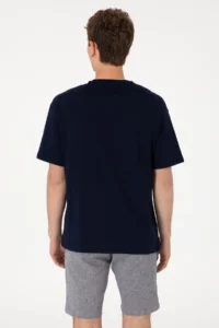 US Polo Assn. Men Oversized Fit Crew Neck Navy Blue T-Shirt - Image 7