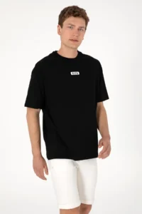 US Polo Assn. Men Oversized Fit Crew Neck Black T-Shirt - Image 5