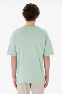 US Polo Assn. Men Oversized Fit Crew Neck Aqua Green T-Shirt - Image 6
