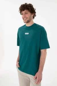 US Polo Assn. Men Oversized Fit Crew Neck Dark Green T-Shirt - Image 4