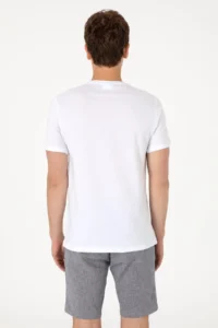 US Polo Assn. Men Regular Fit Crew Neck White Basic T-Shirt - Image 7
