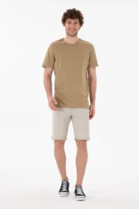 US Polo Assn. Men Regular Fit Crew Neck Gray Basic T-Shirt - Image 5