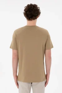 US Polo Assn. Men Regular Fit Crew Neck Gray Basic T-Shirt - Image 6