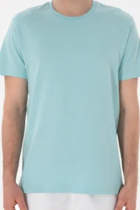 US Polo Assn. Men Regular Fit Crew Neck Aqua Basic T-Shirt - Image 7