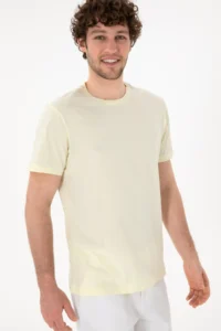US Polo Assn. Men Regular Fit Crew Neck Limon Basic T-Shirt - Image 4