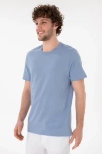 US Polo Assn. Men Regular Fit Crew Neck Blue Basic T-Shirt - Image 2