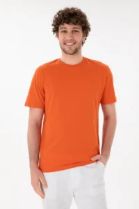 US Polo Assn. Men Regular Fit Crew Neck Pomegranate Basic T-Shirt