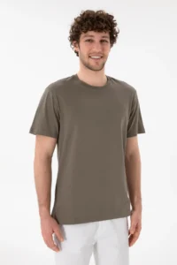 US Polo Assn. Men Regular Fit Crew Neck Mink Basic T-Shirt - Image 2
