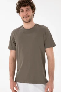 US Polo Assn. Men Regular Fit Crew Neck Mink Basic T-Shirt - Image 4