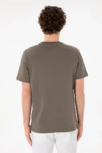 US Polo Assn. Men Regular Fit Crew Neck Mink Basic T-Shirt - Image 6