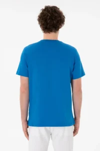 US Polo Assn. Men Regular Fit Crew Neck Cobalt Blue Basic T-Shirt - Image 6