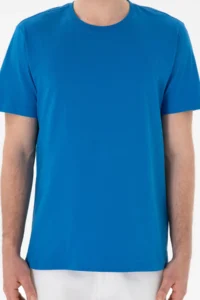 US Polo Assn. Men Regular Fit Crew Neck Cobalt Blue Basic T-Shirt - Image 7