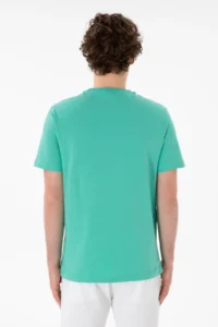 US Polo Assn. Men Regular Fit Crew Neck Mint Basic T-Shirt - Image 6
