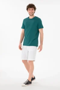 US Polo Assn. Men Regular Fit Crew Neck Dark Green Basic T-Shirt - Image 5