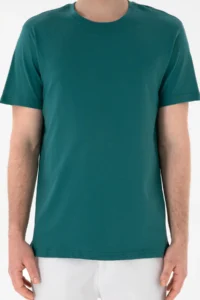 US Polo Assn. Men Regular Fit Crew Neck Dark Green Basic T-Shirt - Image 7