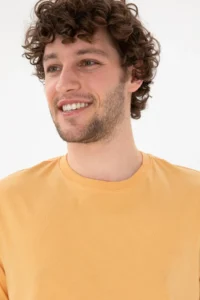 US Polo Shirt Assn. Men Regular Fit Crew Neck Orange Basic T-Shirt - Image 3