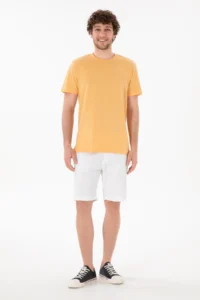 US Polo Shirt Assn. Men Regular Fit Crew Neck Orange Basic T-Shirt - Image 5