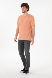 US Polo Assn. Men Regular Fit Crew Neck Salmon Basic T-Shirt - Image 5