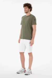 US Polo Assn. Men Regular Fit Crew Neck Dark Khaki Basic T-Shirt - Image 5