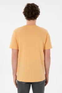 US Polo Shirt Assn. Men Regular Fit Crew Neck Orange Basic T-Shirt - Image 6