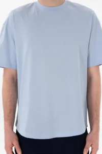 US Polo Assn. Men Long Fit Crew Neck Light Blue Basic T-Shirt - Image 7