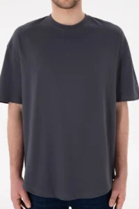 US Polo Assn. Men Long Fit Crew Neck Anthracite Basic T-Shirt - Image 7